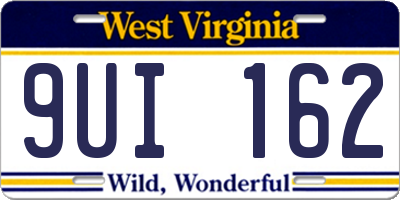 WV license plate 9UI162