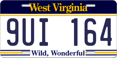 WV license plate 9UI164