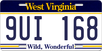 WV license plate 9UI168