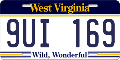 WV license plate 9UI169