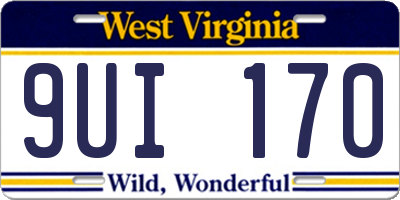 WV license plate 9UI170