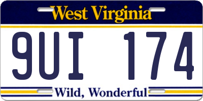 WV license plate 9UI174