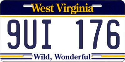 WV license plate 9UI176