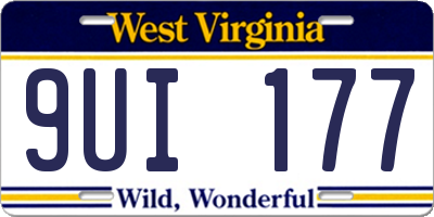 WV license plate 9UI177