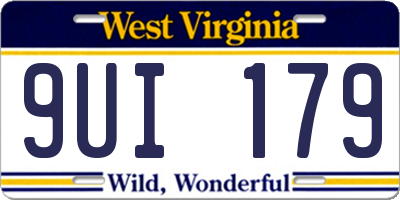 WV license plate 9UI179