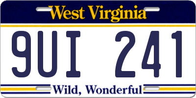 WV license plate 9UI241