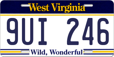 WV license plate 9UI246
