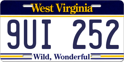 WV license plate 9UI252
