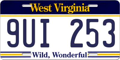 WV license plate 9UI253