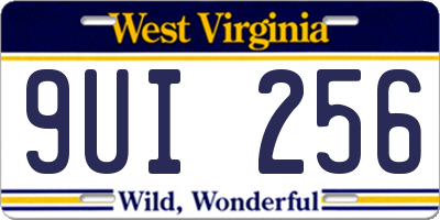 WV license plate 9UI256
