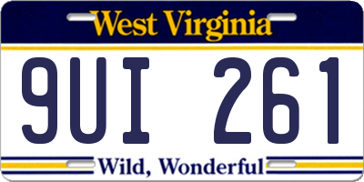 WV license plate 9UI261