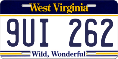 WV license plate 9UI262