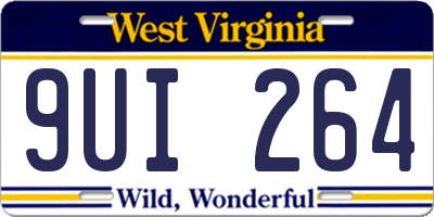WV license plate 9UI264