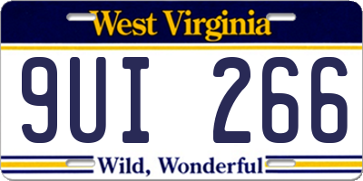 WV license plate 9UI266