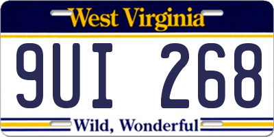 WV license plate 9UI268