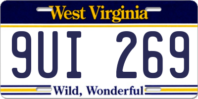 WV license plate 9UI269