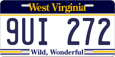 WV license plate 9UI272