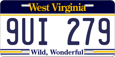 WV license plate 9UI279