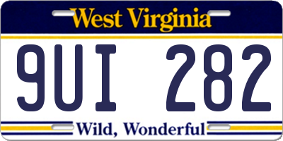 WV license plate 9UI282