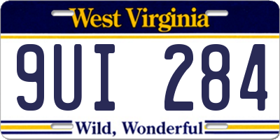 WV license plate 9UI284