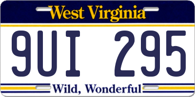 WV license plate 9UI295