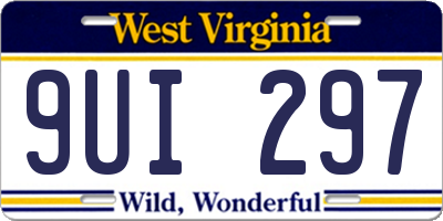 WV license plate 9UI297