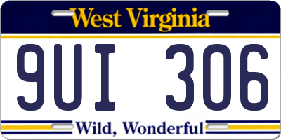 WV license plate 9UI306