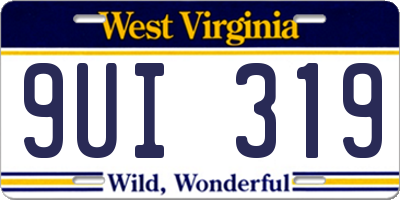 WV license plate 9UI319