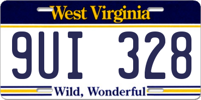 WV license plate 9UI328