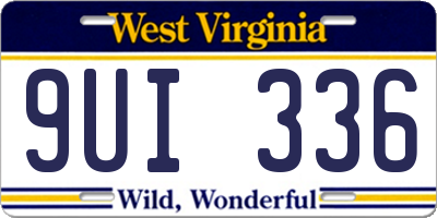 WV license plate 9UI336