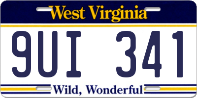 WV license plate 9UI341