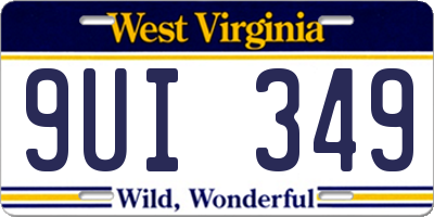 WV license plate 9UI349