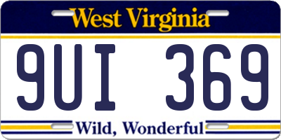 WV license plate 9UI369