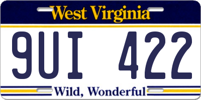 WV license plate 9UI422