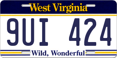 WV license plate 9UI424