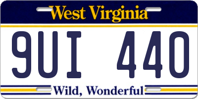 WV license plate 9UI440