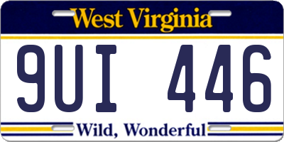 WV license plate 9UI446