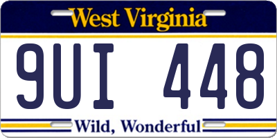 WV license plate 9UI448