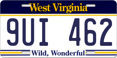 WV license plate 9UI462