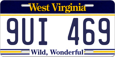 WV license plate 9UI469