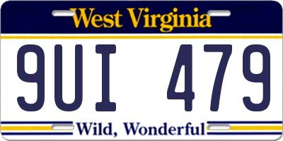 WV license plate 9UI479
