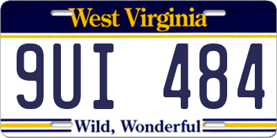 WV license plate 9UI484