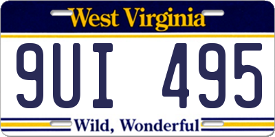WV license plate 9UI495