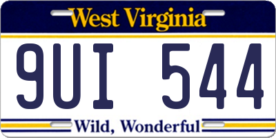 WV license plate 9UI544