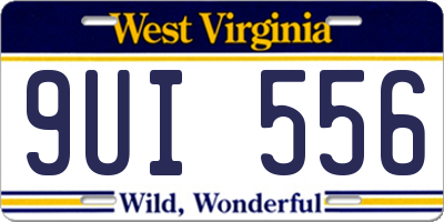 WV license plate 9UI556