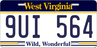 WV license plate 9UI564