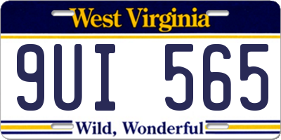 WV license plate 9UI565