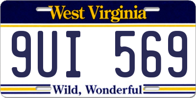 WV license plate 9UI569