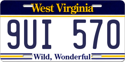 WV license plate 9UI570