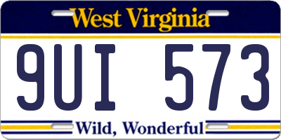 WV license plate 9UI573